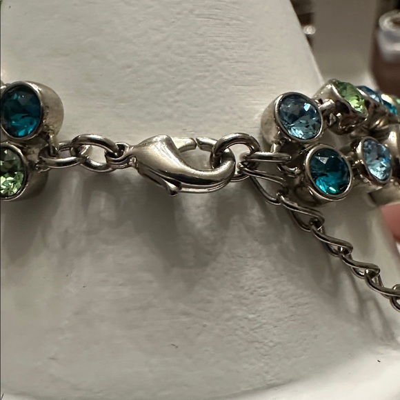 🧡RARE!!! Touchstone Crystal by Swarovski "Blue Sky” Glam Bracelet Circa 2014 🧡 - Picture 6 of 7